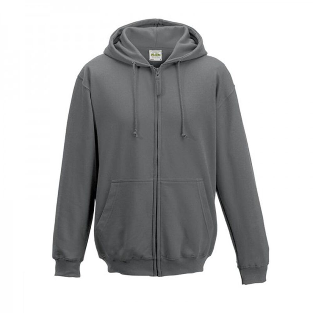 Awdis Plain Mens  Sweatshirt Hoodie Zoodie 18 Colours Szs  / Steel Gray